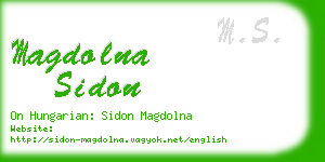 magdolna sidon business card